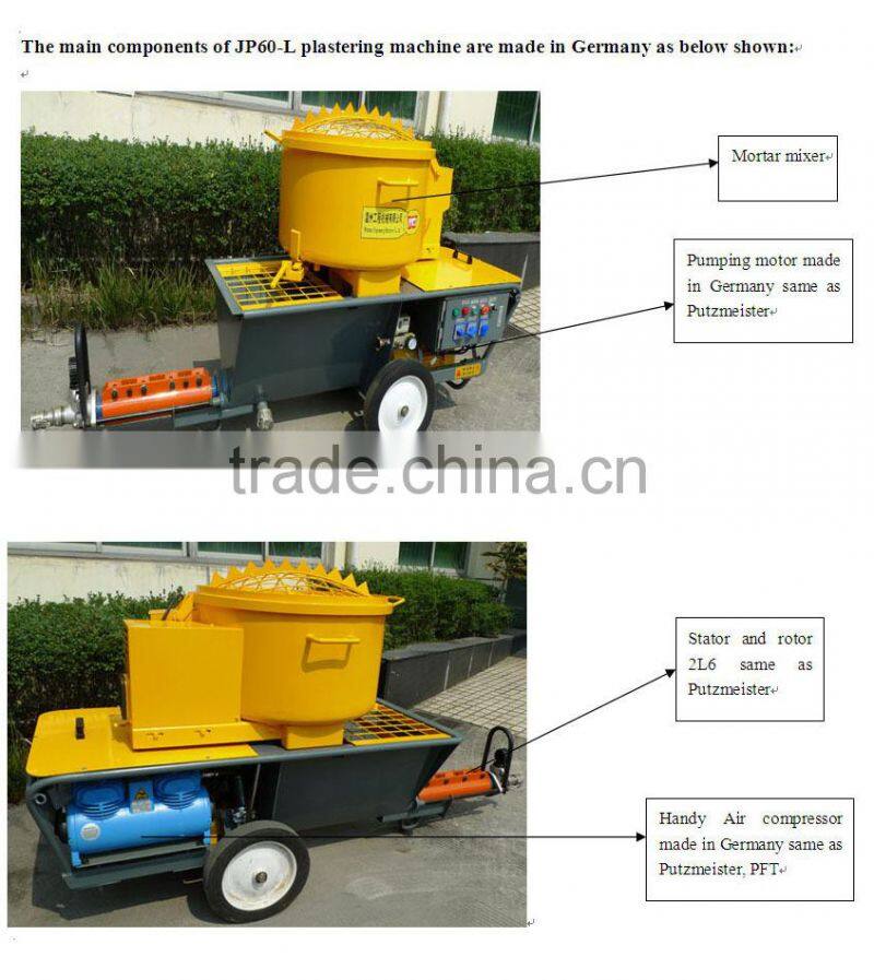JP70-L Cement plastering machine export to New zealand, Philippines, Malaysia etc.