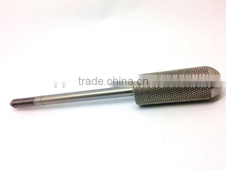 High precision cnc turning machining SUS knurled cam thread shaft