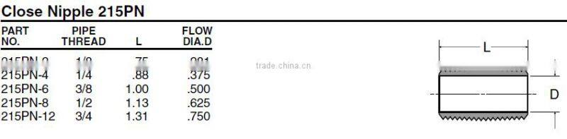 PF215C Close Nipple,Pipe Fitting,Brass Fitting,Auto parts