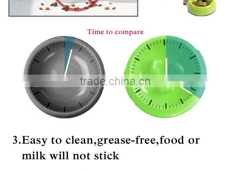 Eco-friendly melamine slow feeding shape dog bowl/ pet bowl