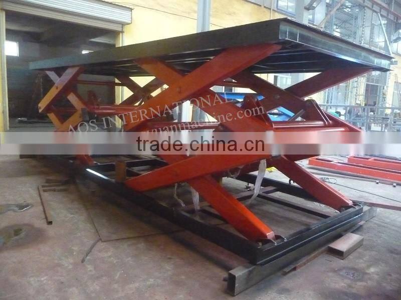 3Tons Capacity 5m Height Stationary Scissor Goods Lift With Big Platform 6*3m
