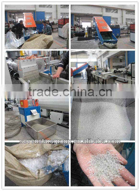 Machine for recycling plastic granules
