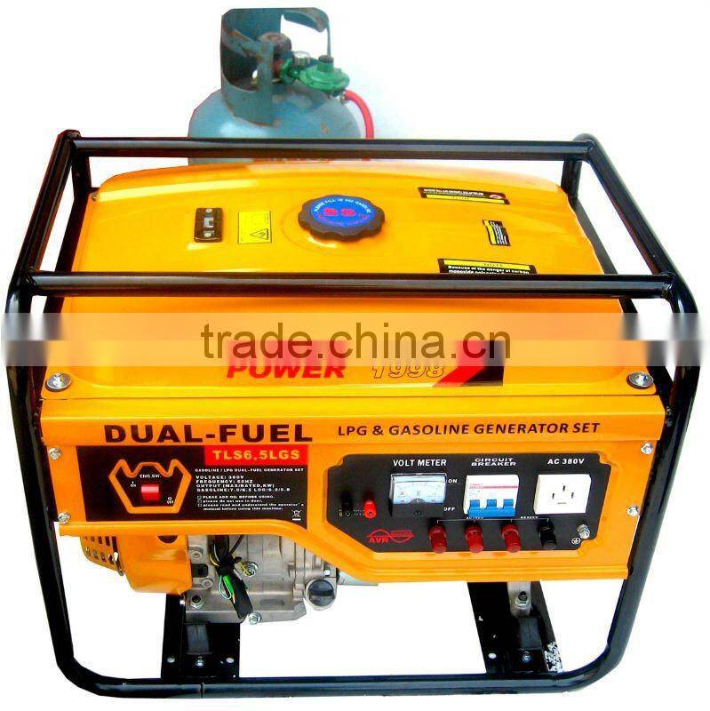 HOUSE USE LPG Generator, 6.5KW, Dual Fuel, 3 Phase
