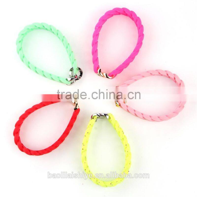 Newest arrival Bright Color Fashion Silicone Bracelets 2017