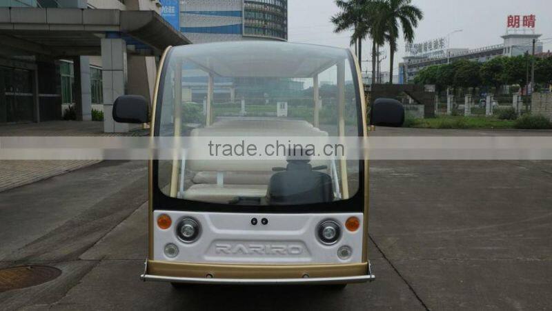 Latest model amusement park 14 passenger electric tourist shuttle bus