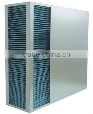 air to air conditioning exchange core for fluid bed for heat recovery