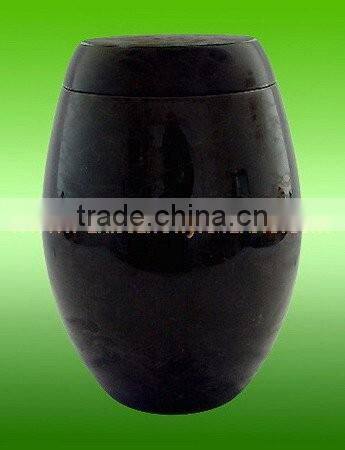 Interior Decorator luxury JET BLACK MARBLE URNS