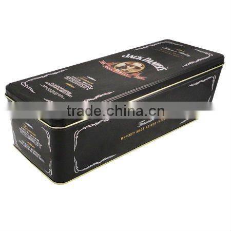 classical rectangle wine tin box packing for winebottle