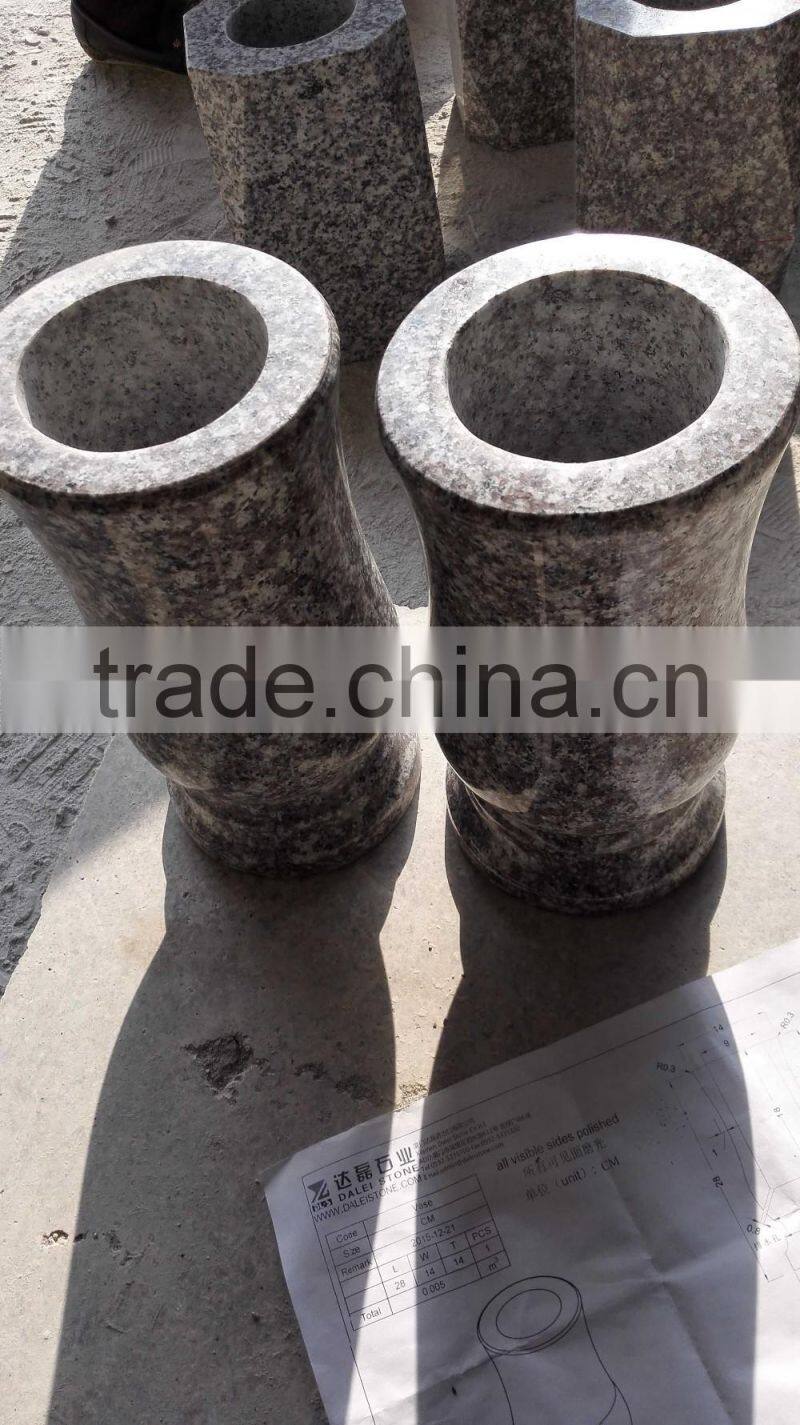 G664 Granite vases for gravestone