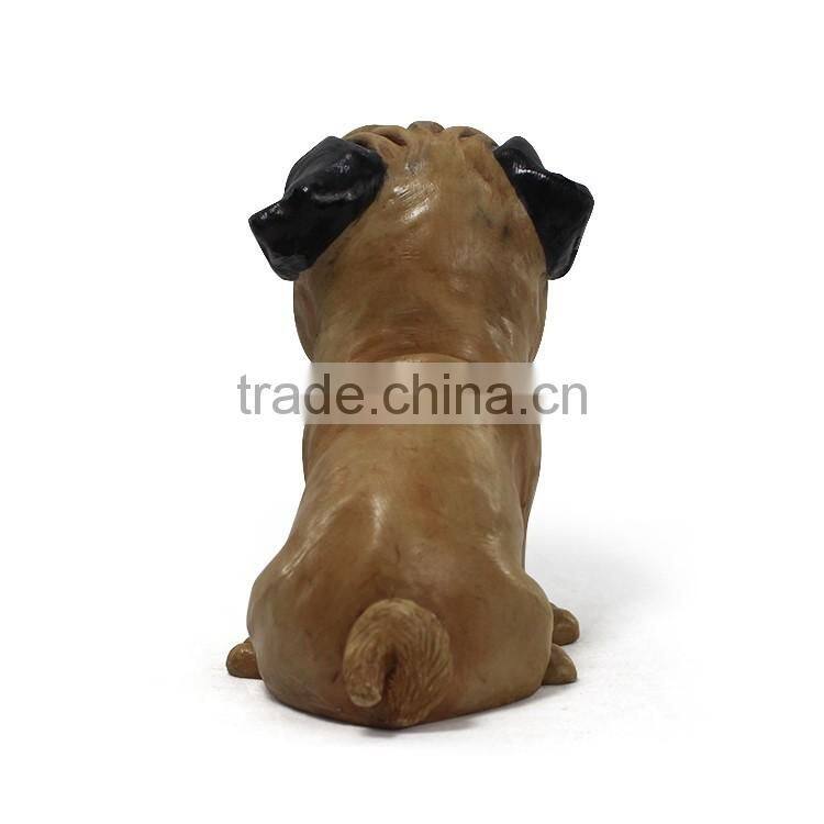 2016 resin sitting small dog figurine