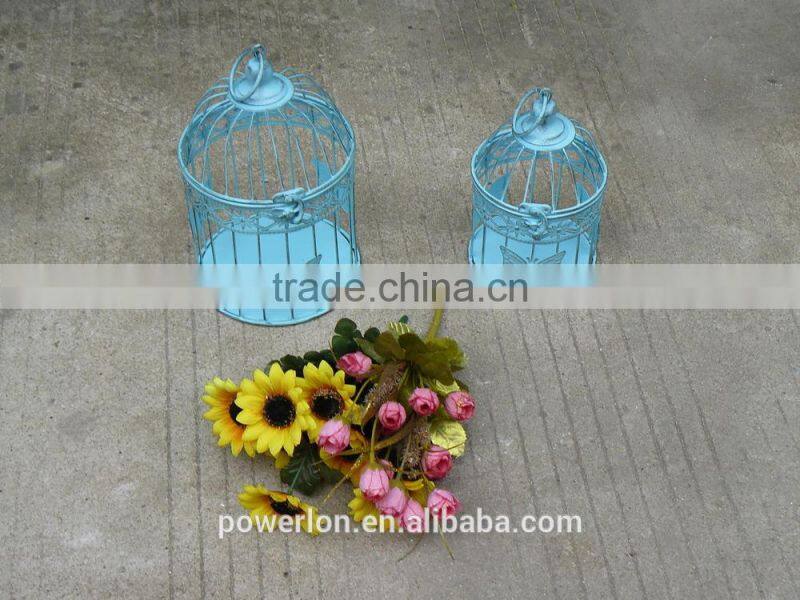 2015 New design shabby chic decoration iron butterfly small bird cage