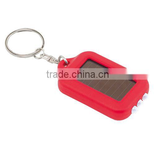 Promotional solar power LED keychain
