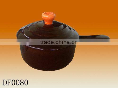 2pcs ceramic dinner set cassoulet pan with lid