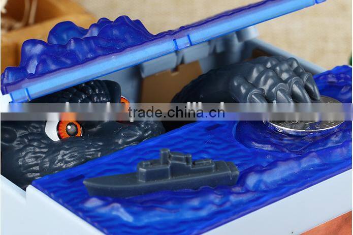 New Fancy Novelty Design Monster Music Godzilla Stealing Money Box, Creative Decorative Cartoon Gift Coin Bank