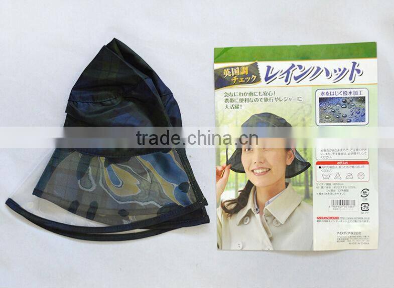 Waterproof rain hat/folding rain hat/waterproof foldable hat/Waterproof hat