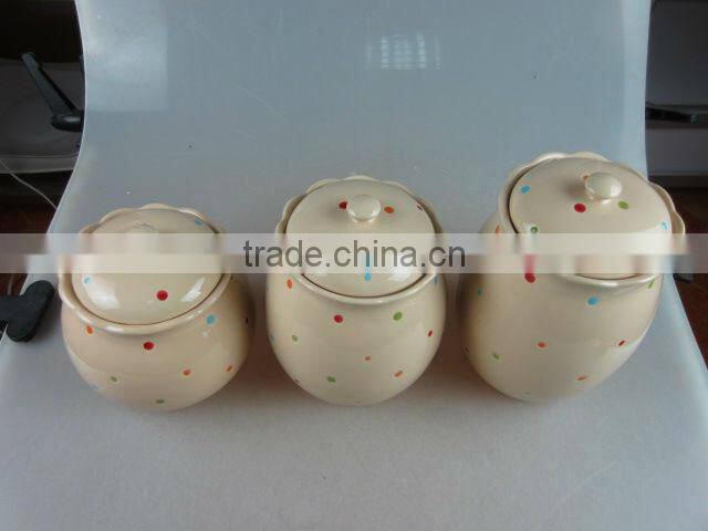 color-glazed ceramic sealed jar