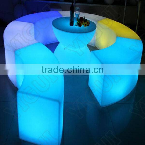 popular Led coffee table/Led bar furniture/Led table chairs