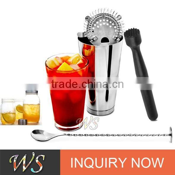 WS-CS128 stainless steel cocktail martini bar shaker