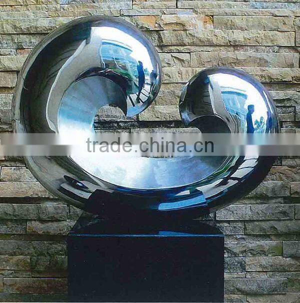 Polishing modern large art modern stainless steel sculpture