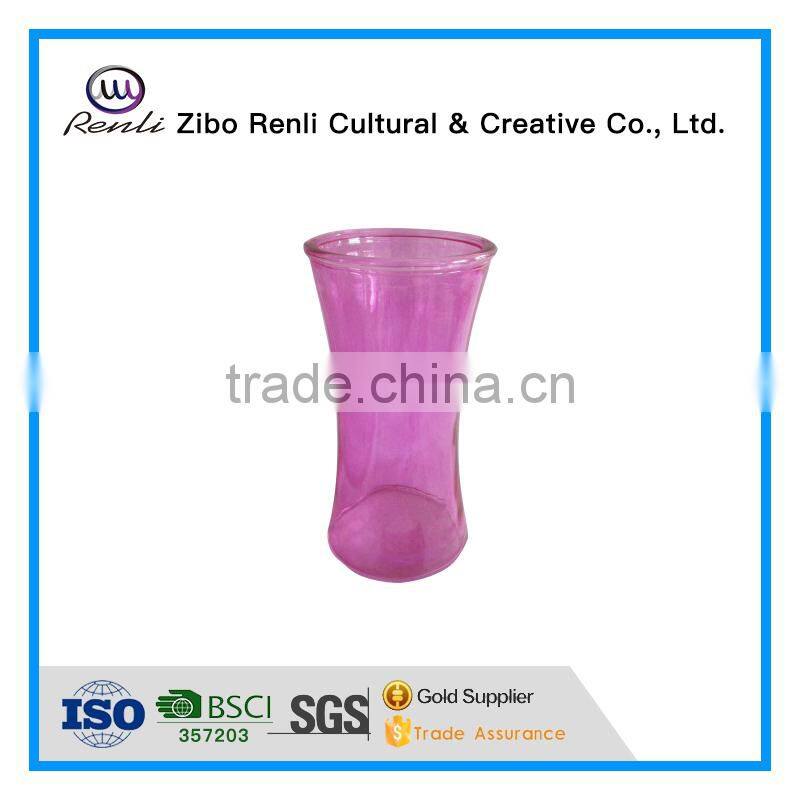 Cheap Cylinder Decorative Colored Glass Vases for Home Decor