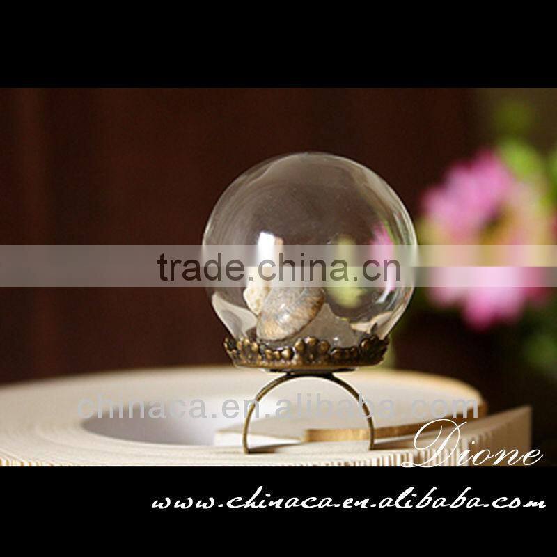 DIY Handmake starfish ring nature jewelry glass globe ring
