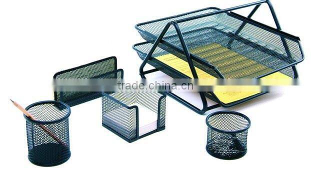 Black Supply Metal Mesh Office Desk Accessories