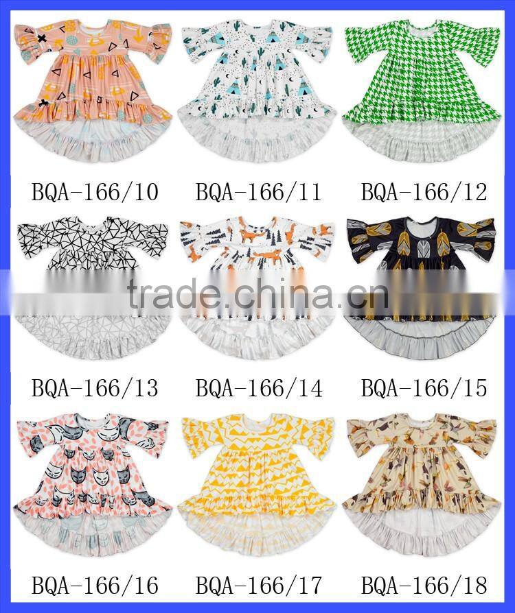 Wholesale Boutique Kids Half Sleeve Tops Shirts Ruffle Shirts For Girls