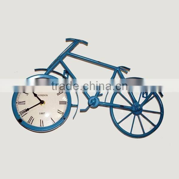 Metal bicycle wall clock