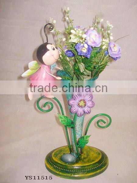 YS11515 ladybird decoration vases of flower with size 9X6X17"