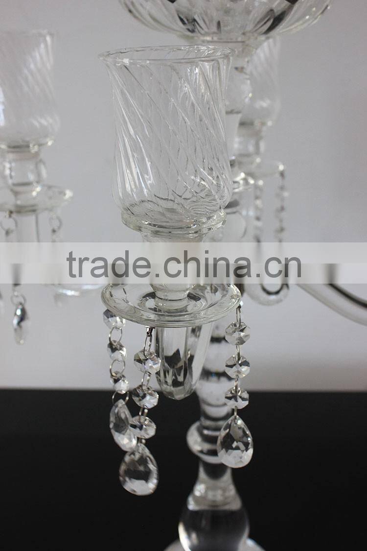 Jingyage crystal candelabra wedding centerpieces glass candelabra wedding