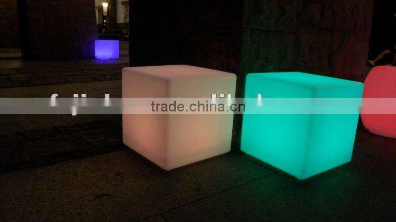 waterproof colorful LED garden square chair