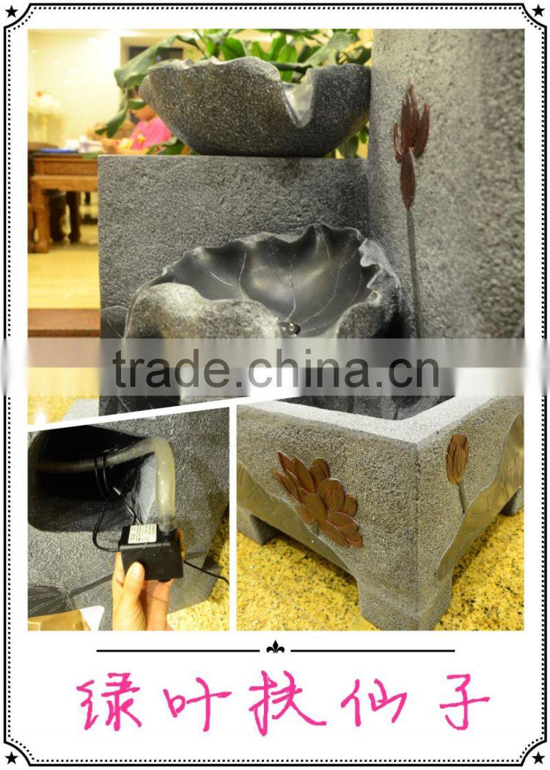 led resin indoor decoration/ resin water fountain with led light