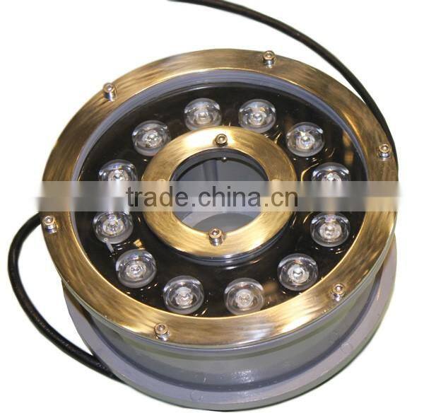 Stainless steel underwater DMX controller 12w led nozzle fountain light