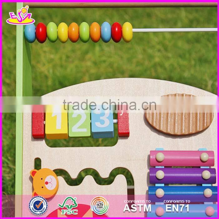 Wholesale best design multi push along wooden baby walking toys W08J001