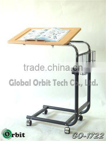 Rolling Laptop Tray Table Stand Bedroom Notebook Desk, notebook table