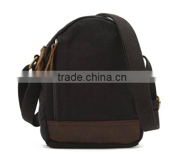 Leisure small canvas shoulder bag for shopping