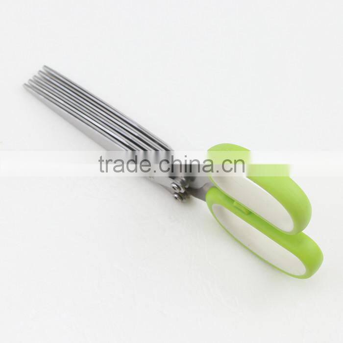 Five Stainless Steel Blades Multipurpose Kitchen Shear Culinary Herb Scissors