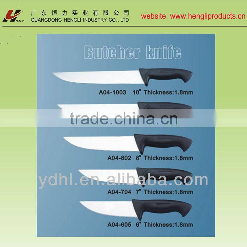 black PP handle slaughter knife