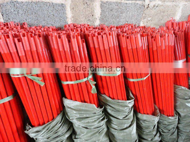 PVC coated wooden floor mop stick