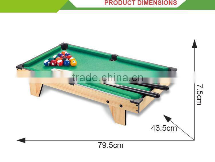Kids Indoor Toy Play Set Mini Wood Snooker Table Game