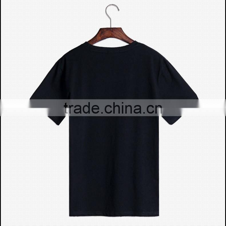 Manufacturer custom cotton blank mens round neck t-shirt