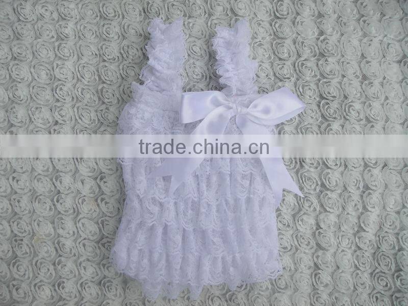 Newest style pop baby wear lace tops made in China
