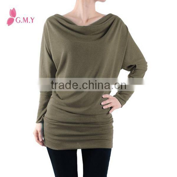 Women's Long Sleeve Basic Tunic Top, High Fashion Womens Clothing ladies garment