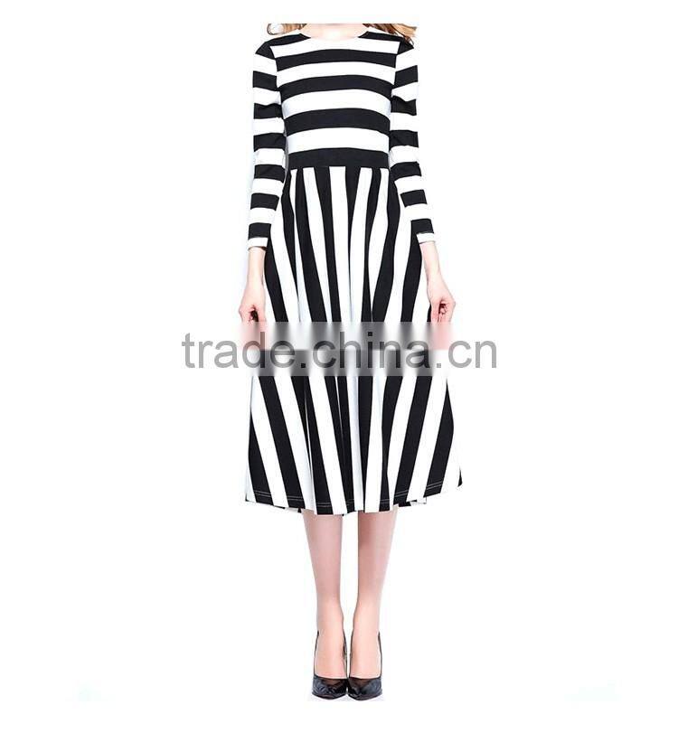 Maxnegio digital full printed maxi long sleeve women casual dress