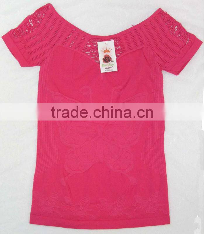 Women's seamless short-sleeved shirts for girls