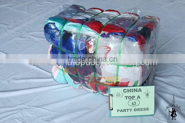 Wholesale In Europe lady Short Sleeve dress,Second Hand Door To Door Clothes