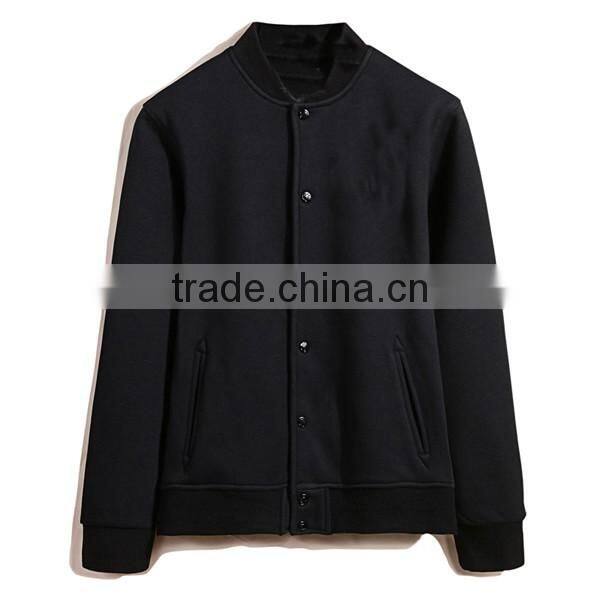 2016new designs custom solid baseball jacket for man
