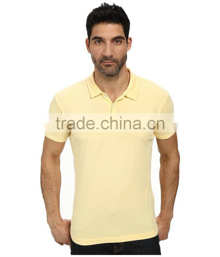 Bulk sale paperweight yellow golf polo shirt collar design 100% cotton model golf polo shirts for men