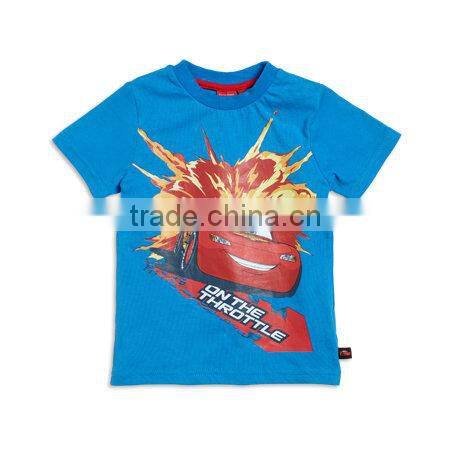 "ON THE THROTTLE" teenage boys o-neck tee shirts