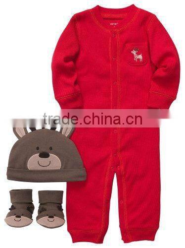 Cotton Frock Design For Baby Romper Winter Long Sleeve Christmas Elegant Baby Clothes